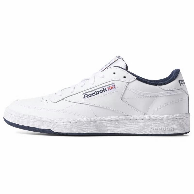 Tenisi Reebok Club C 85 Barbati Albi/Bleumarin Romania MC7575XI